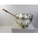 Silver punch bowl and ladle London 1975 by C J Vander