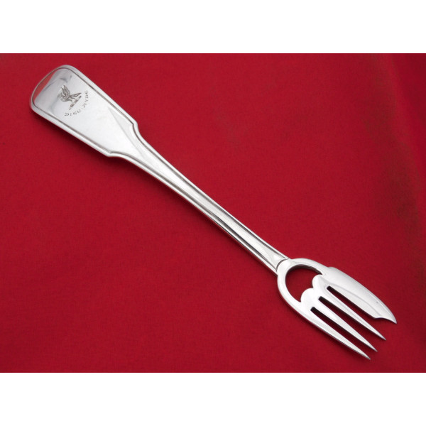 Silver serving fork by William Knight