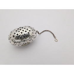 Silver tea infuser london 1856 Thomas Johnson