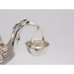 Silver tea strainer London 1836 Rawlings summers