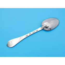 Silver trefid table spoon London 1700 by Lawrence Jones