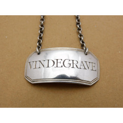 Silver vin de grave wine label 1793 John Rich