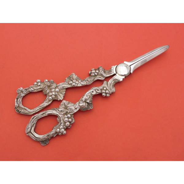 Silver vine grape scissors London 1892