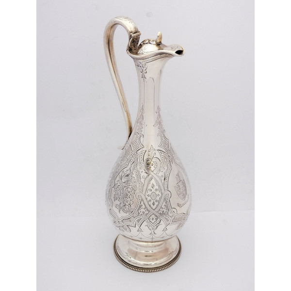 Silver wine ewer London 1863 Richards Brown