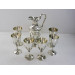 Silver wine ewer with goblets Birmingham 1975 by Courtman Silver