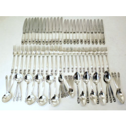 Sterling silver Acorn pattern Georg Jensen flatware cutlery service v2