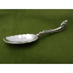 Sybil Dunlop silver dragon caddy spoon 1950