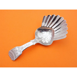 Thistle silver caddy spoon 1831 Taylor Perry