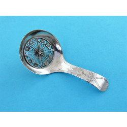 Thomas Willmiore silver caddy spoon filigree panel 1802
