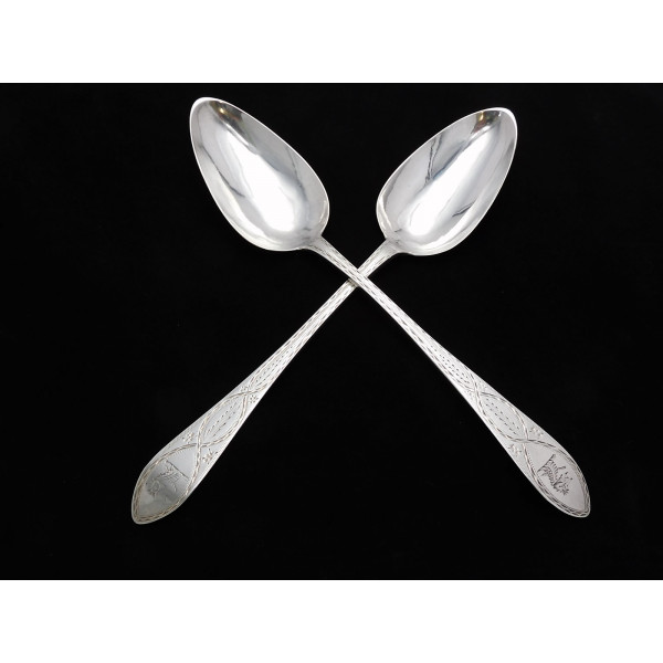 Toleken Cork Irish silver table spoons