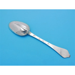 Transitional dognose silver table spoon 1706 Lawrence Coles