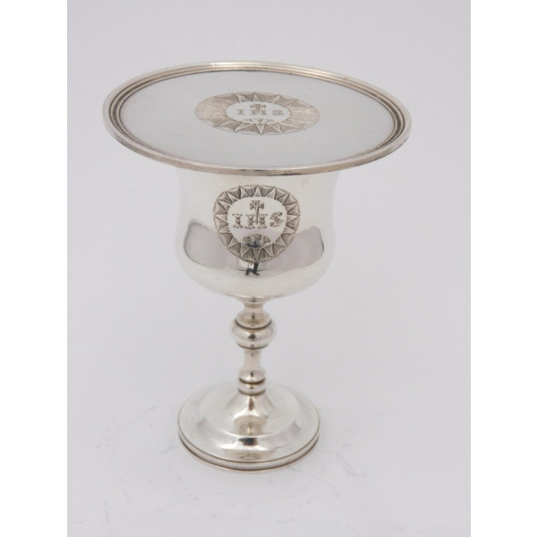 Travelling silver chalice and paten York Barber North
