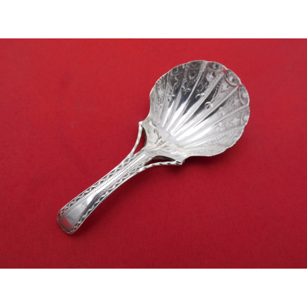 Trifurcated silver caddy spoon by George Smith 1780