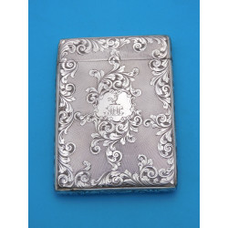 Victorian silver card case Joseph Willmore