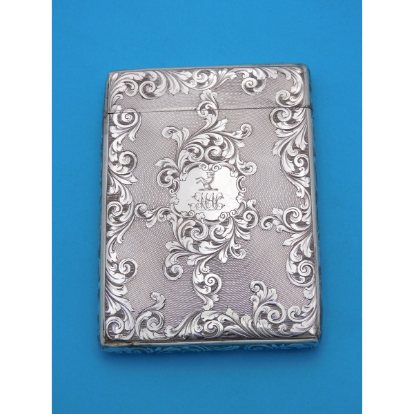 Victorian silver card case Joseph Willmore