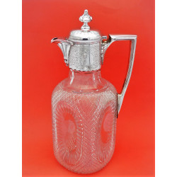 Victorian silver claret jug Sheffield 1894