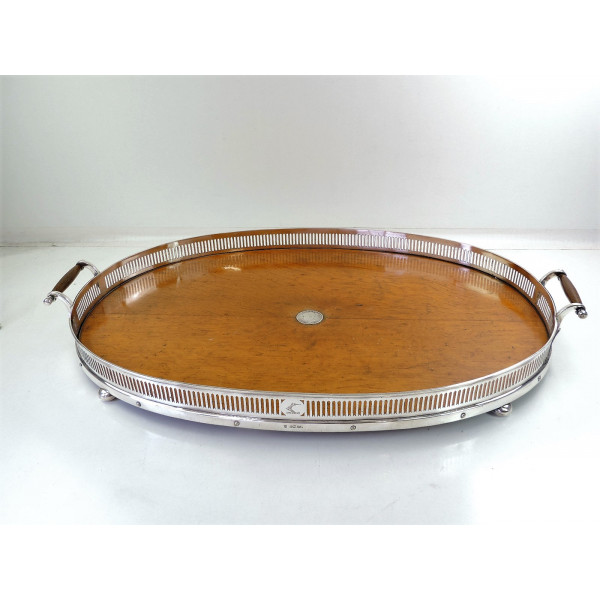 Victorian silver gallery tray Sheffield 1884 by Fenton Brothers