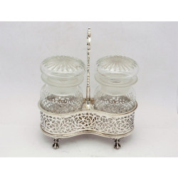 Victorian silver pickle stand Sheffield 1856 Thomas bradbury
