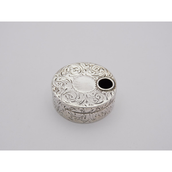 Victorian silver pill dispenser 1897 by Zimmerman
