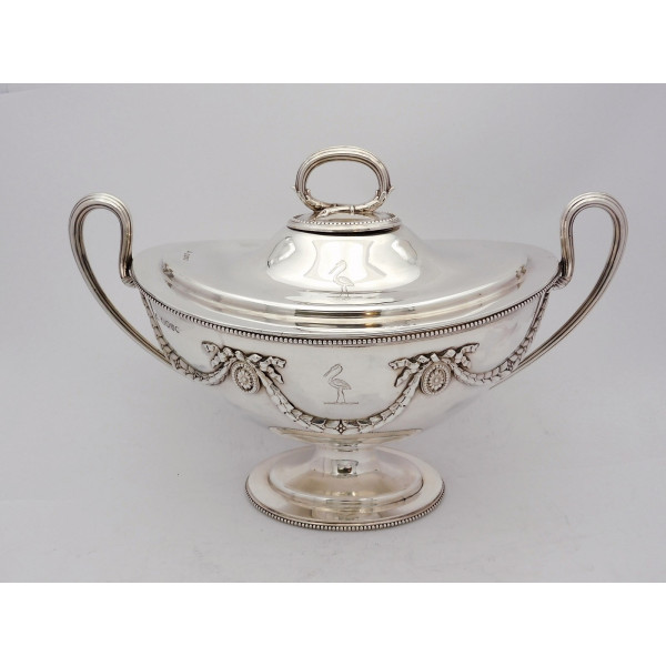 Victorian silver soup tureen London 1877 by FB Thomas