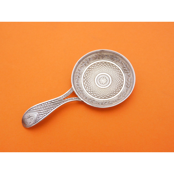 William Pugh Silver frying pan caddy spoon