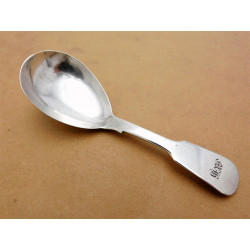 York silver caddy spoon by Barber Cattle North