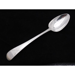 bright cut Hester Bateman silver table spoon 1788 v2