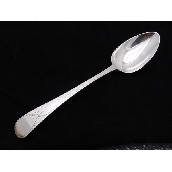 bright cut Hester Bateman silver table spoon 1788 v2