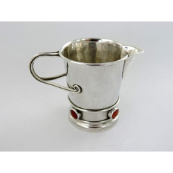 arts crafts silver cream jug london 1913 by sandheim brothers 1