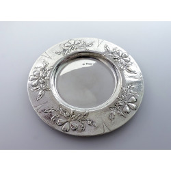 arts crafts silver salver by gilbert marks london 1899