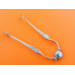 bright cut sprung arm silver sugar tongs london by john bourne