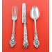 canova pattern silver child s spoon fork and knife by george adams
