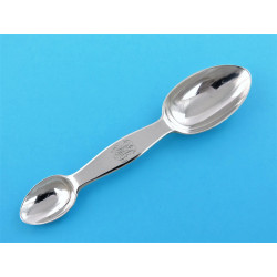 double ended silver medicine spoon london 1894