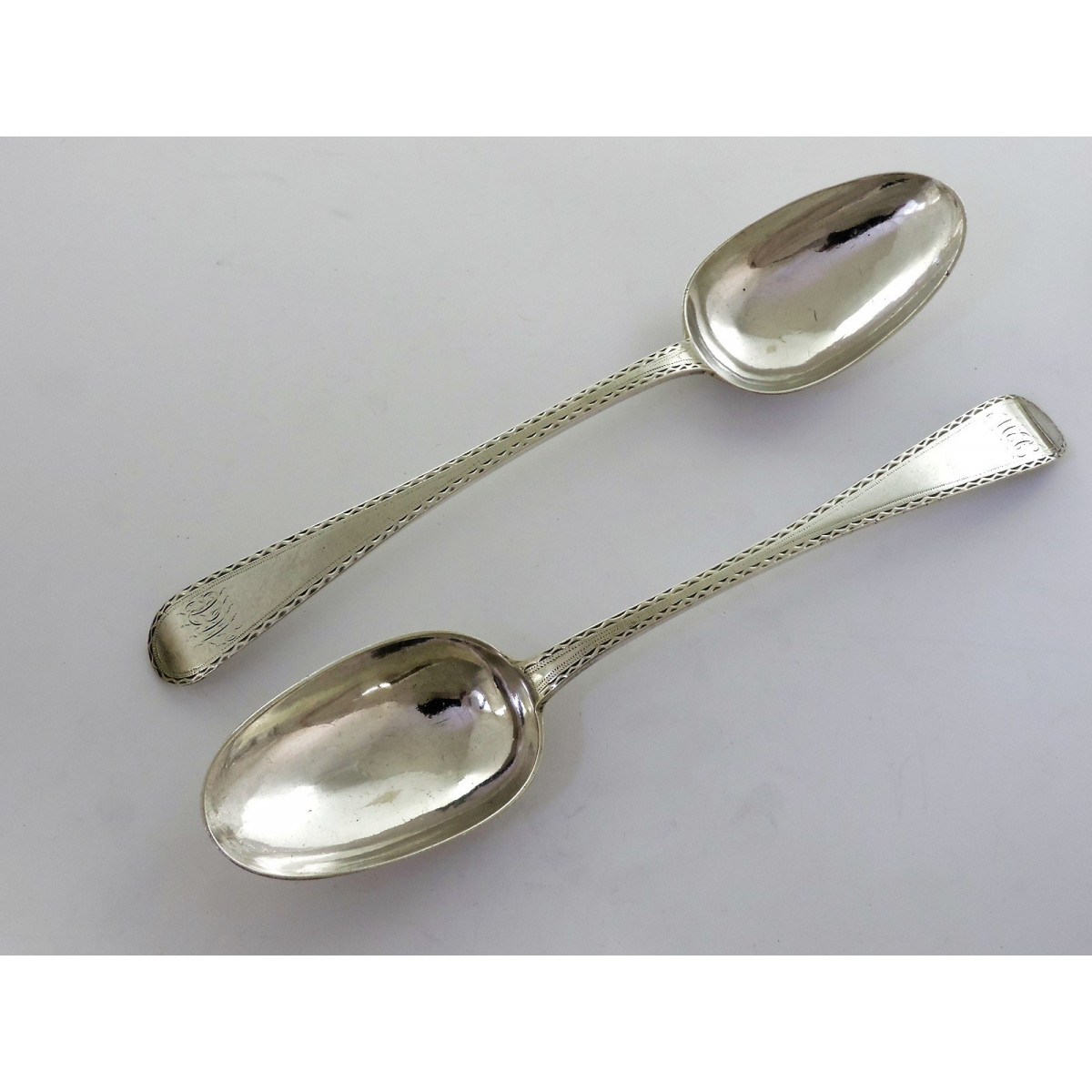 6 Cork Table Spoons by Wm Reynolds » Antique Silver Spoons