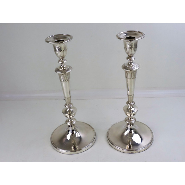 Pair of Georgian Candlesticks, 1788 » Antique Silver Spoons