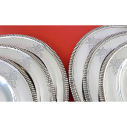 duke of westminster coat of arms crest motto on silver dinner plates