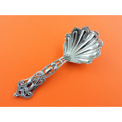 francis higgins openwork silver caddy spoon london 1855