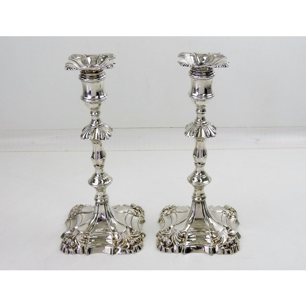 georgian silver candlesticks by robert rew
