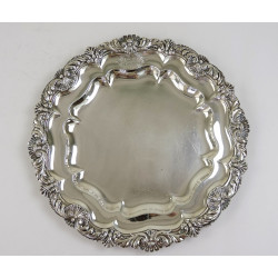 georgian silver dinner plate with coat of arms paul storr london 1815