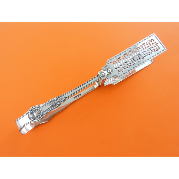 georgian silver king s pattern asparagus tongs london 1829 william eaton