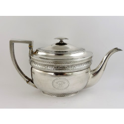 georgian silver teapot by john emes london 1805
