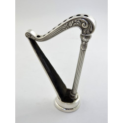 harp silver hat pin cushion by sampson mordan