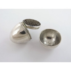 hinged silver nutmeg grater birmingham 1856 by owen boon