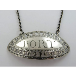 irish silver port decanter label john sherwin