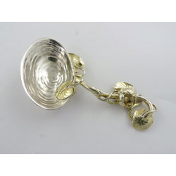 novely mussel silver tea caddy spoon london 1859 by francis higgins