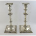 pair antique georgian silver candlesticks london 1757