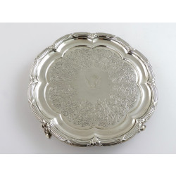 paul storr silver waiter tray crest