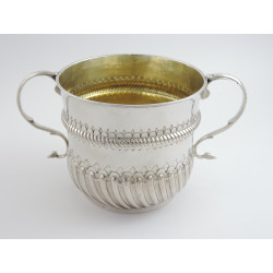 queen anne silver porringer london 1701 by william keatt