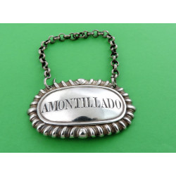 silver amontillado wine label london 1871 william summers bottle ticket