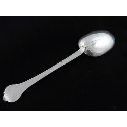 silver lace back trefid spoon london 1686 by lawrence coles